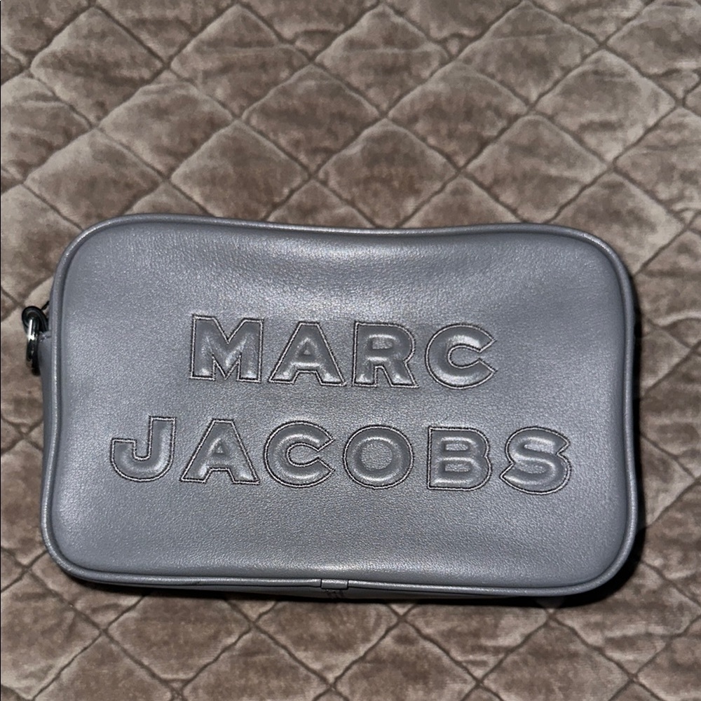 Marc Jacobs Gray Toiletry Bag with Embossed Logo